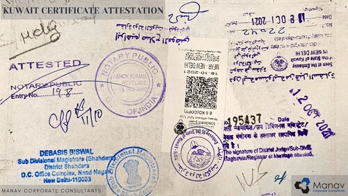 Kuwait Embassy Stamping