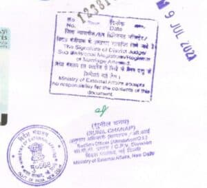 MEA Attestation Stamp Process and Sample