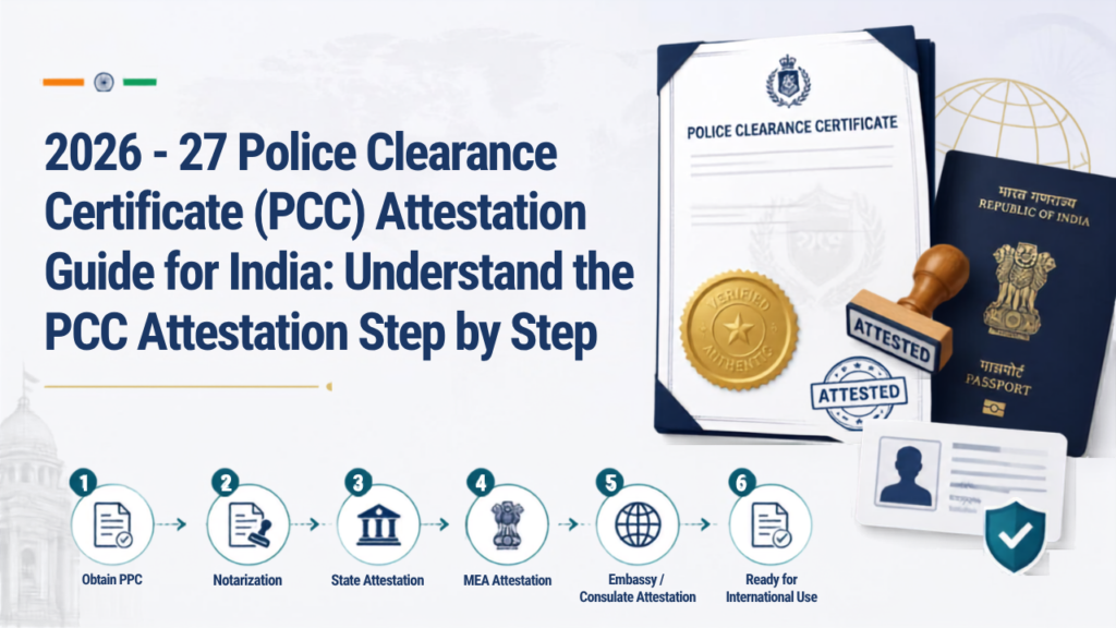 Police Clearance Certificate attestation process in India 2026–27
