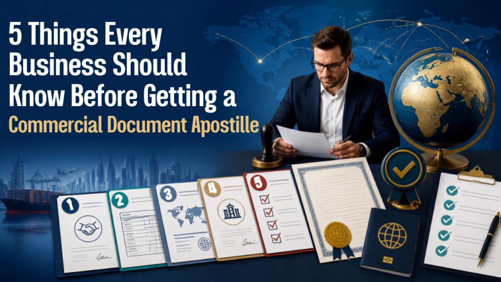 Commercial document apostille requirements for international business and trade