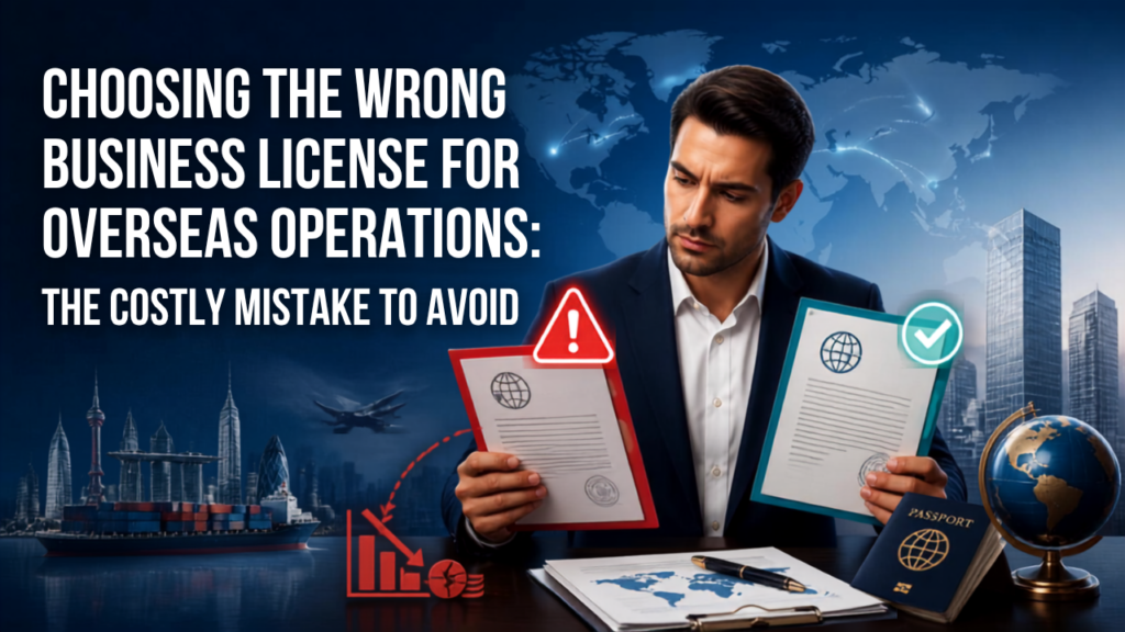 Choosing the right business license for overseas business operations and expansion