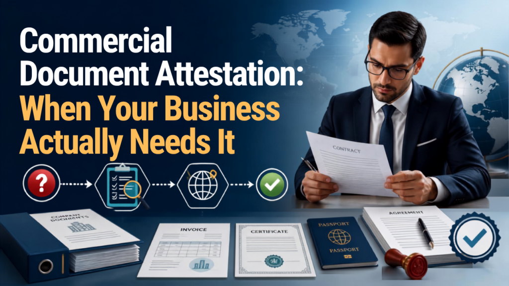 Commercial document attestation requirements for international business