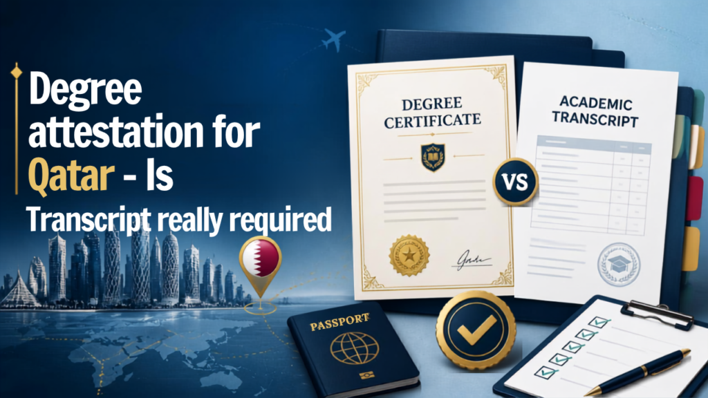 Qatar degree certificate attestation and transcript requirements