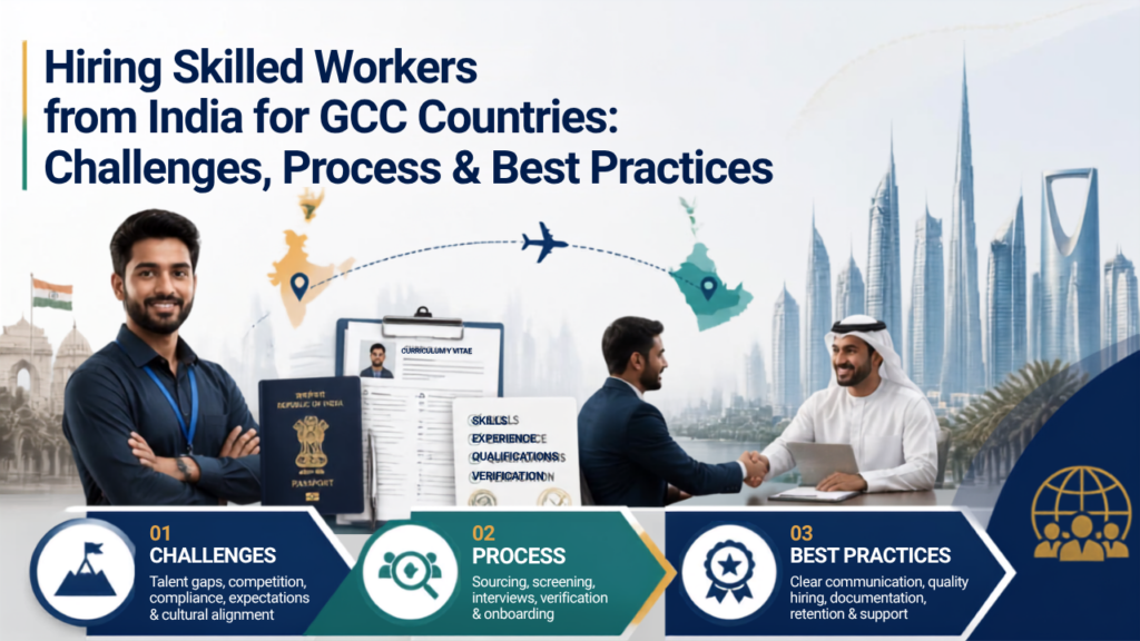 Hiring engineers, technicians and skilled workers from India for GCC countries