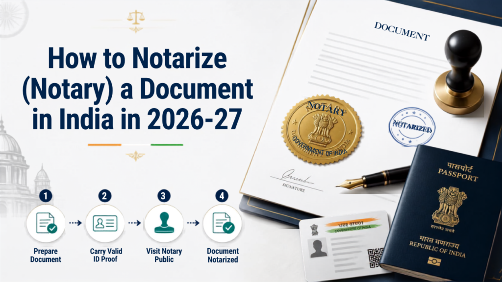 How to Notarize (Notary) a Document in India in 2026-27