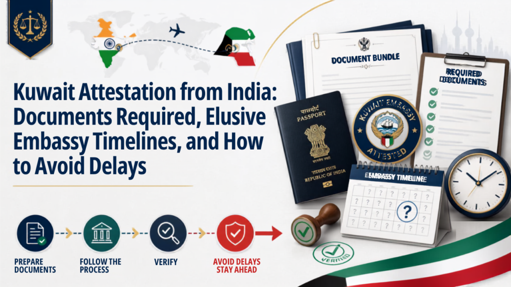 Kuwait certificate attestation process from India for overseas use