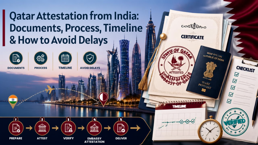 Qatar certificate attestation process from India for overseas use