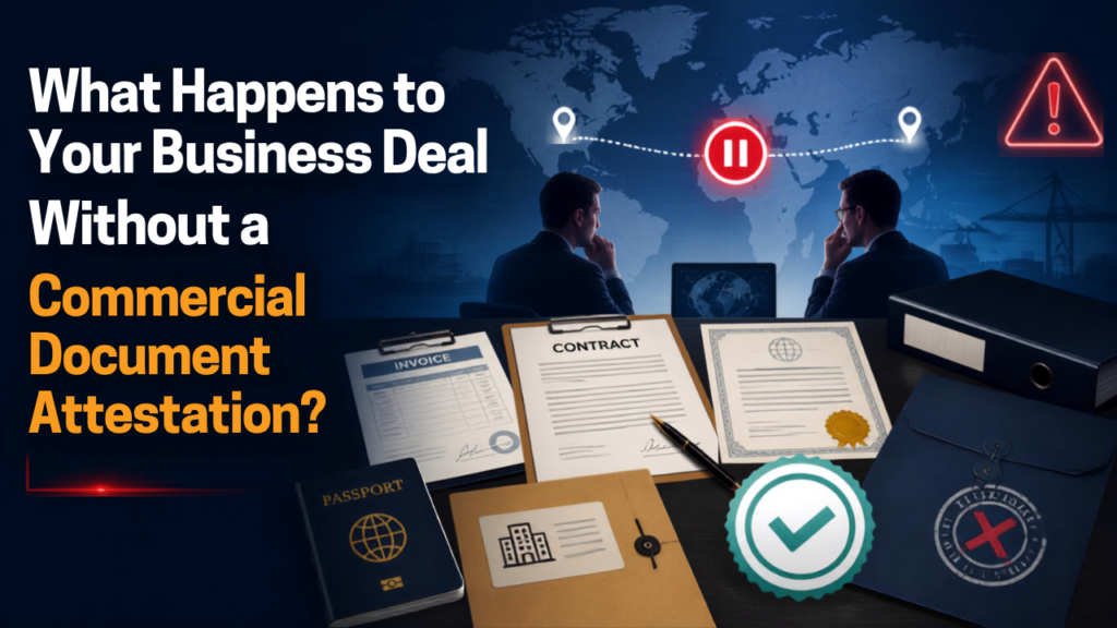 Commercial document attestation for international business deals