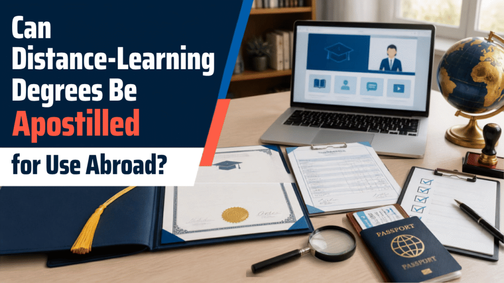 Apostille process for distance-learning degrees