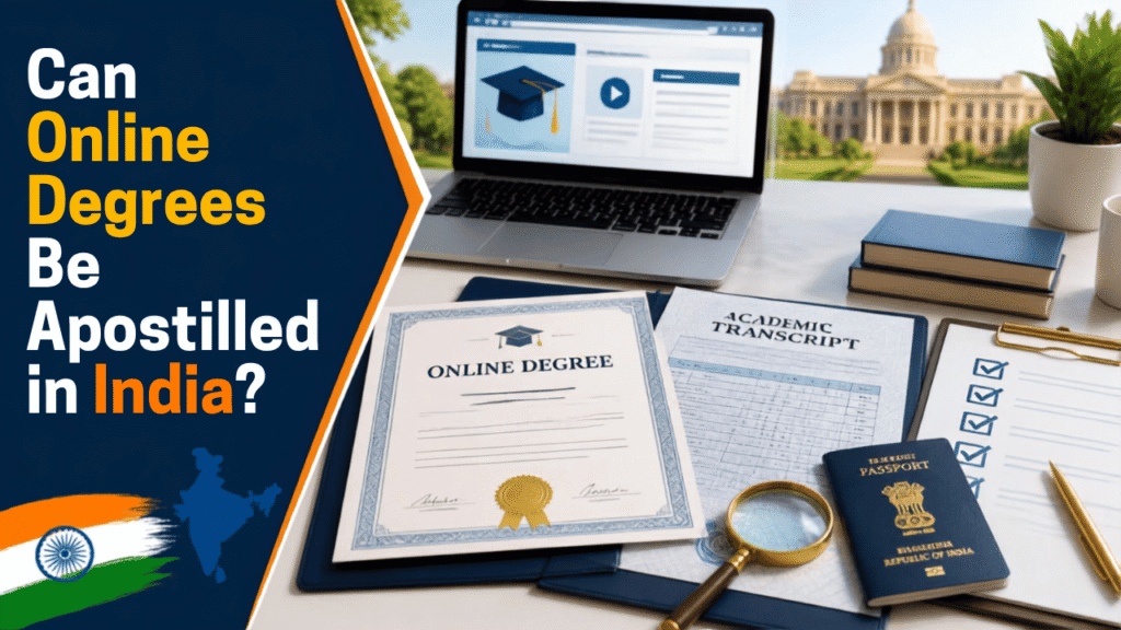Apostille process for online degree certificates in India