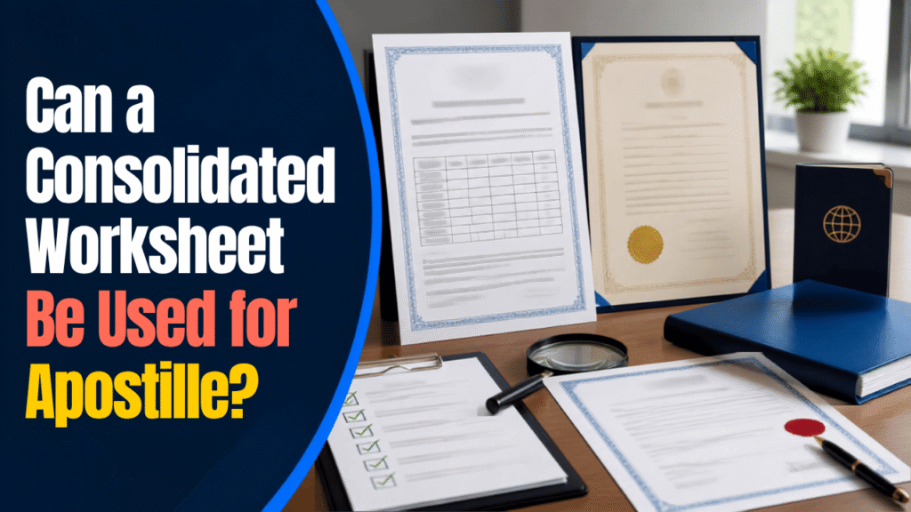 Consolidated marksheet submitted for apostille