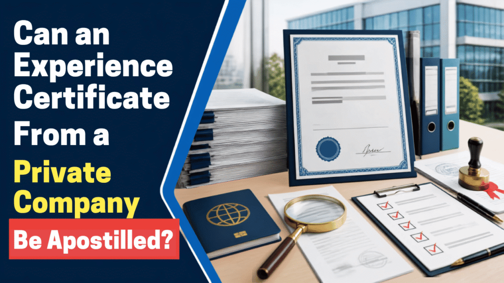 Private company experience certificate apostille process