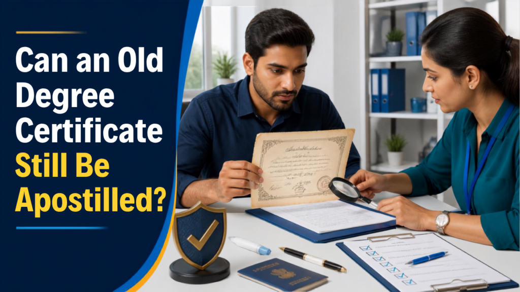 Apostille process for an old degree certificate