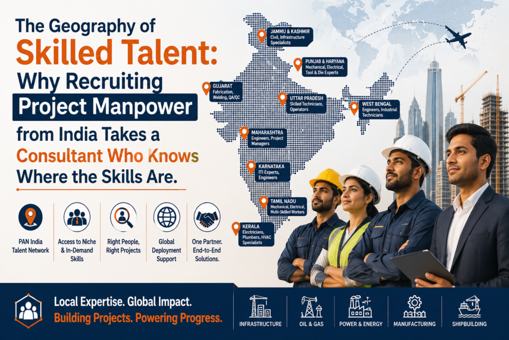 Recruiting skilled project manpower from India for overseas projects