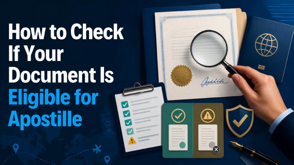 Checking document eligibility for apostille in India