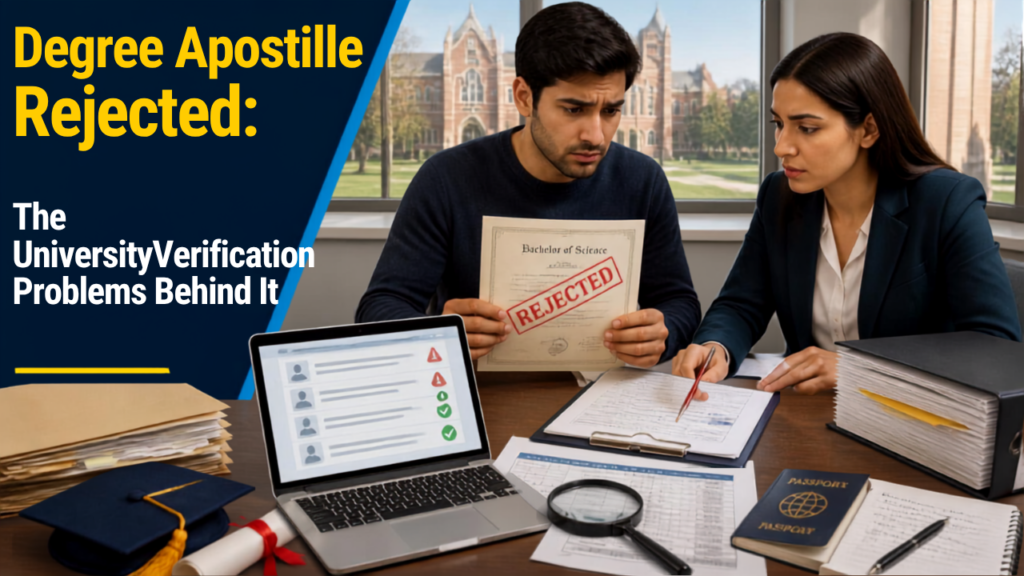 Degree Apostille rejected due to university verification