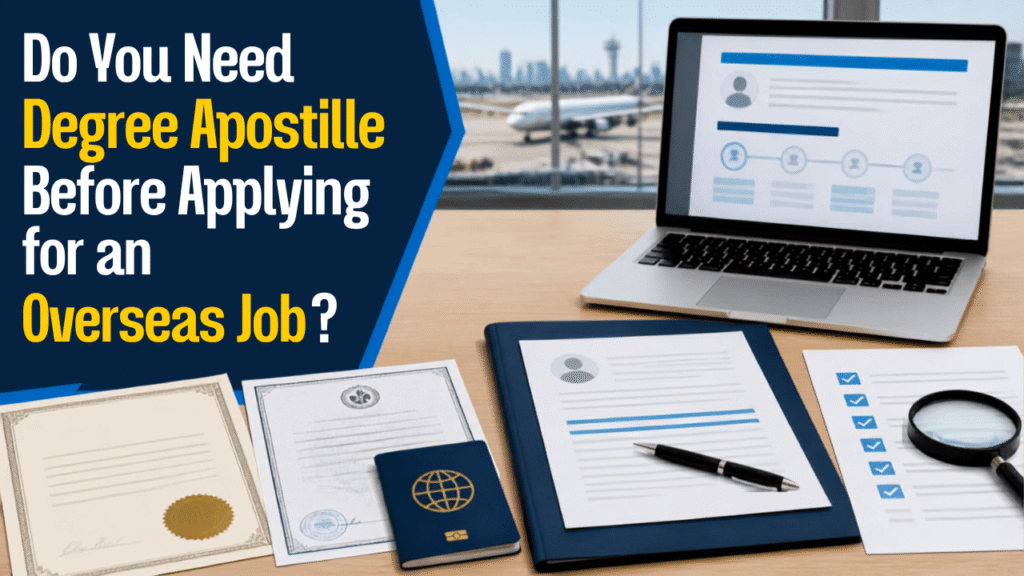 Degree certificate apostille for overseas job application