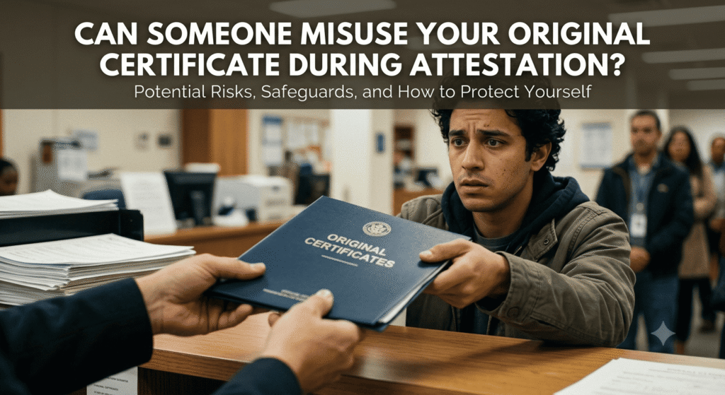 Protecting original certificates during the certificate attestation process