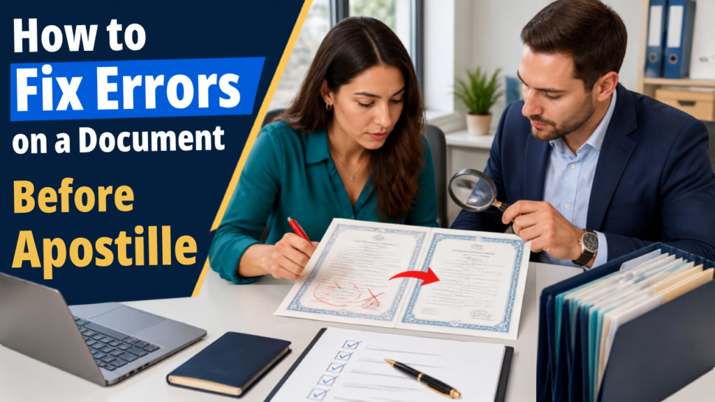 How to fix errors on a document before apostille processing
