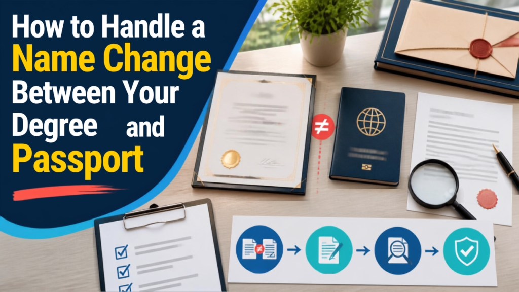 Name mismatch between degree certificate and passport