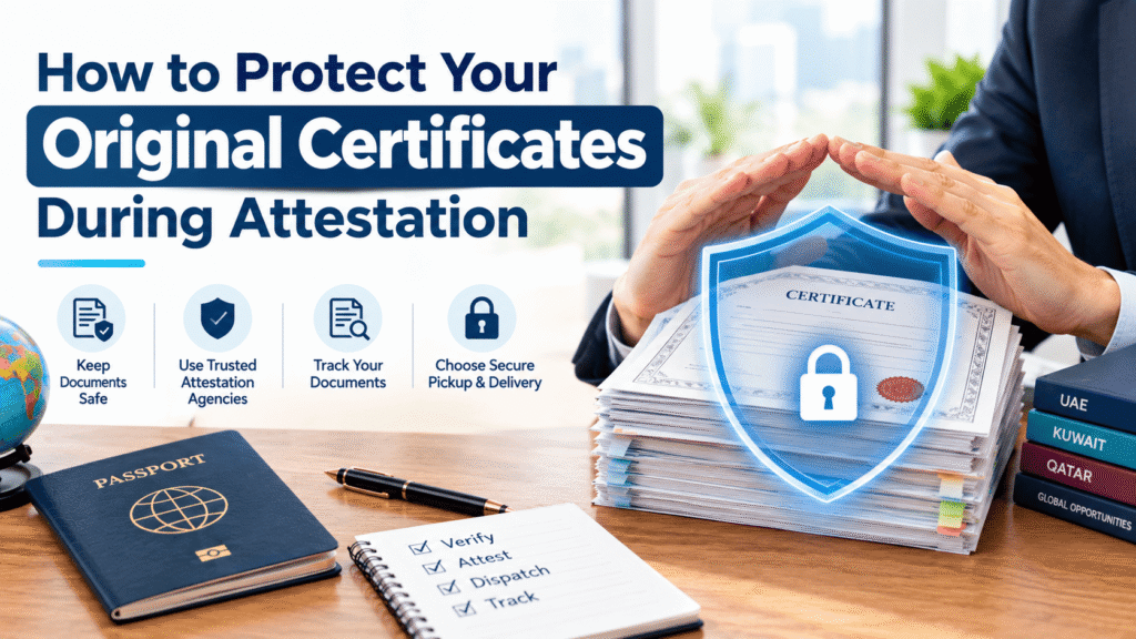 Protecting original certificates during the document attestation process