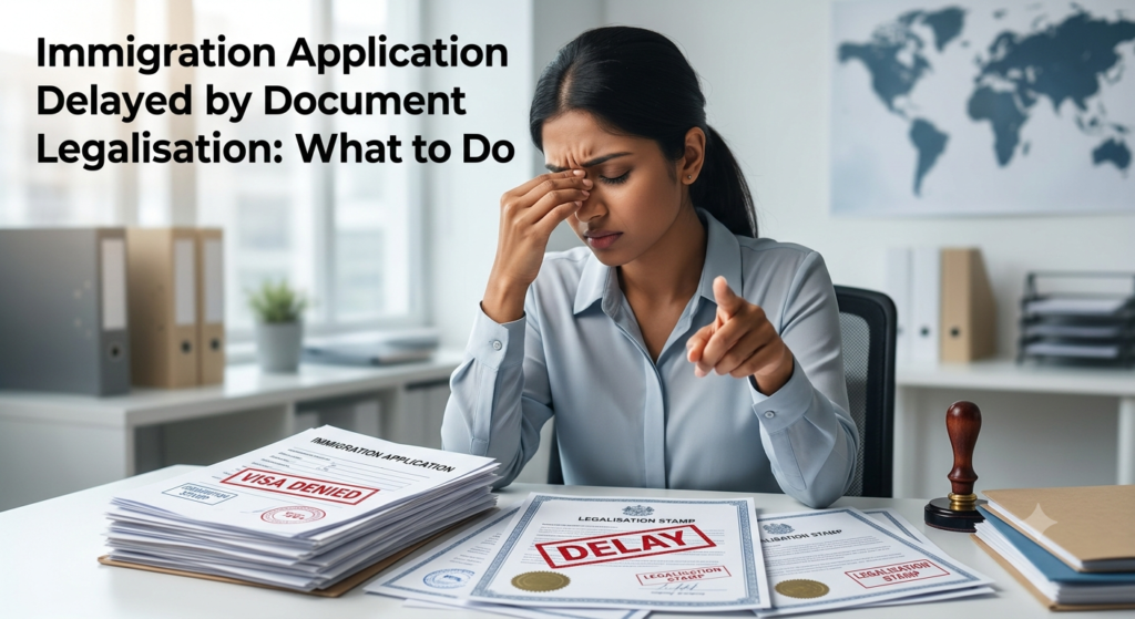 Immigration application delayed due to document legalisation