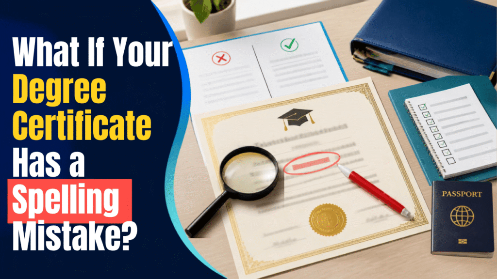Correcting spelling mistakes on a degree certificate