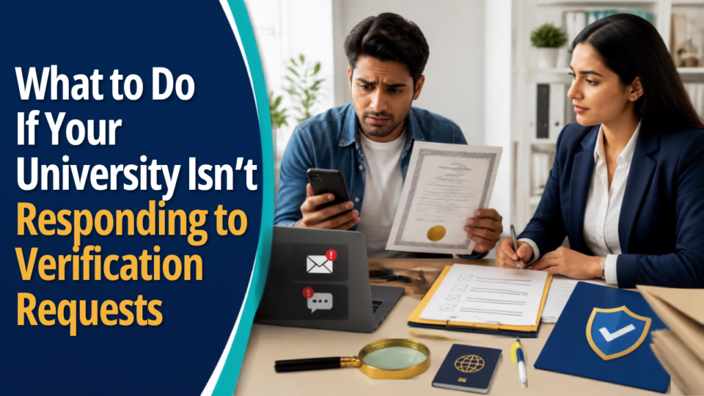 University degree verification when the university does not respond to requests
